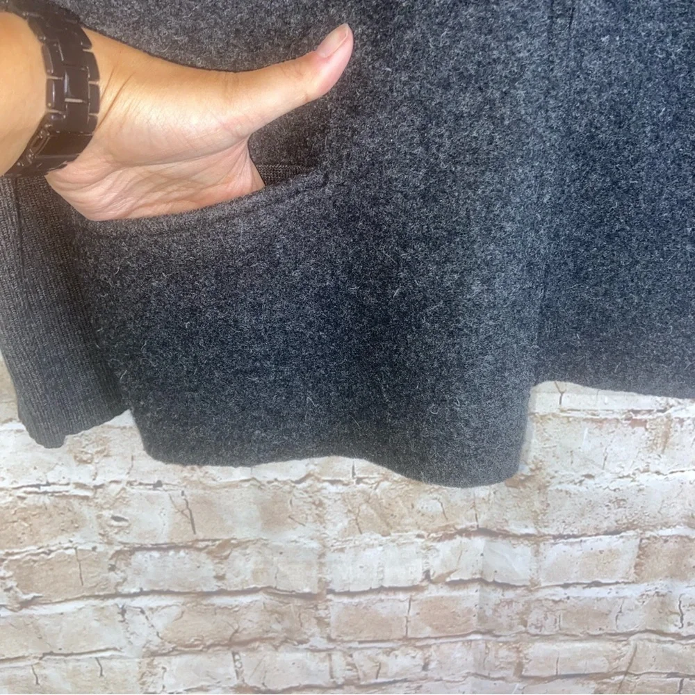 Eileen Fisher Gray Wool Bomber Jacket Size Medium - Picture 4 of 8